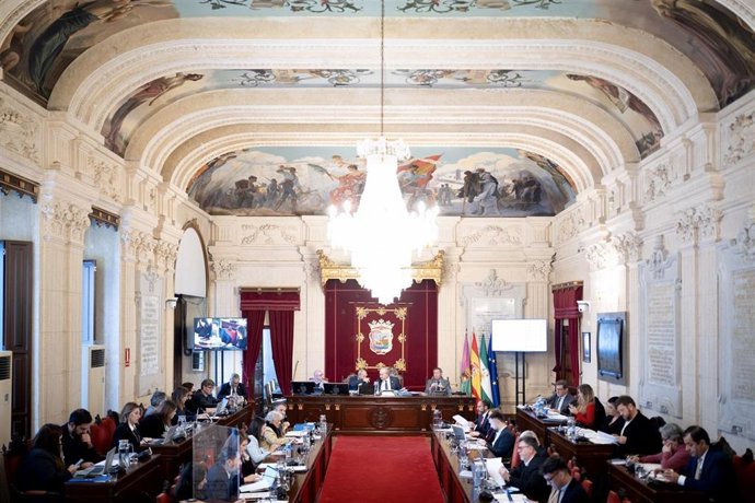 Archivo - Pleno del Ayuntamiento de Málaga en una imagen de archivo 