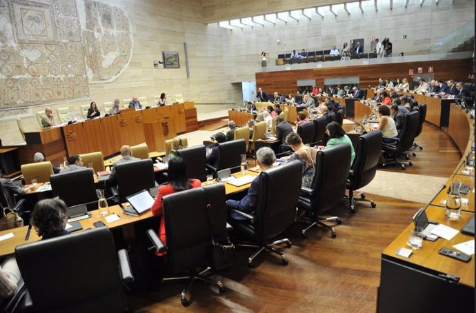 Archivo - Pleno en la Asamblea de Extremadura, en una imagen de archivo.