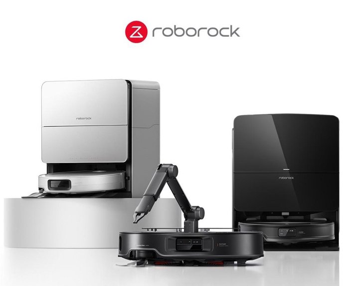 Robôs aspiradores inteligentes da série Saros da Roborock.
