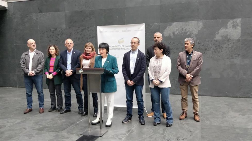 Rueda de prensa de los parlamentarios de EH Bildu.