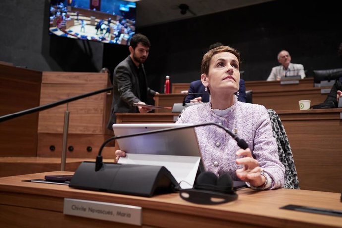 Archivo - La presidenta de Navarra, María Chivite