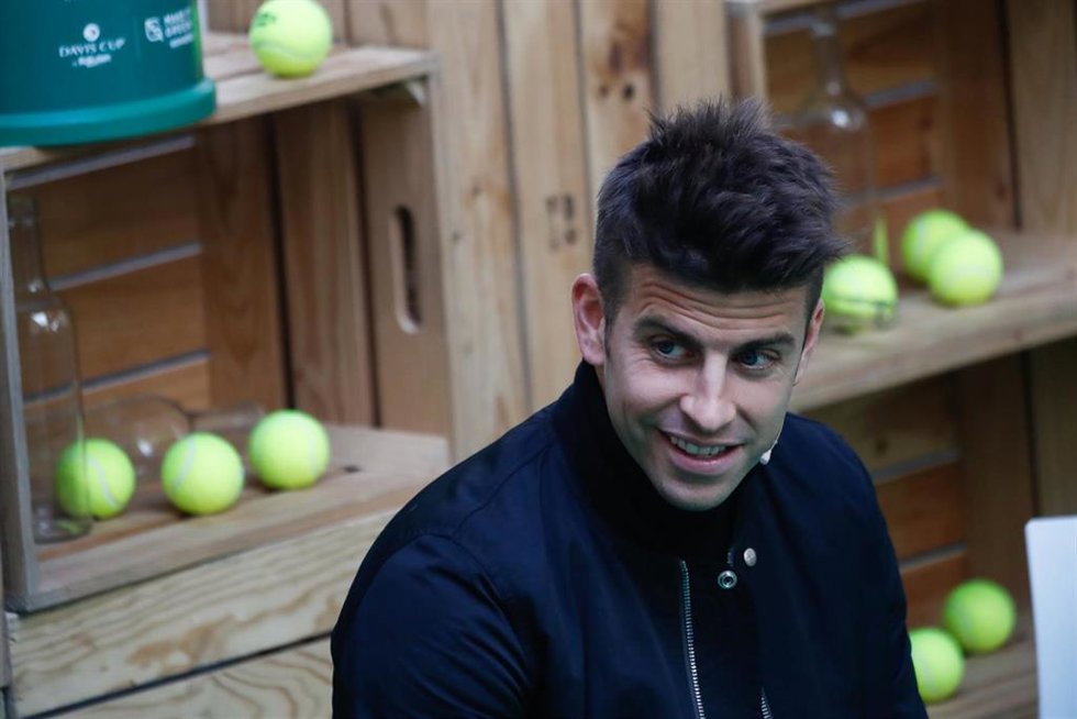 Archivo - Gerard Pique, President of Kosmos, attends during the presentation of Davis Cup celebrated on november 03, 2021, in Madrid, Spain.