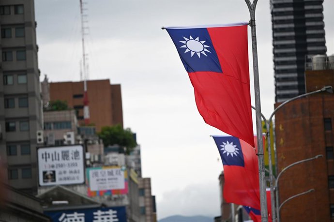 Archivo - Arquivo - Imagem de arquivo das bandeiras de Taiwan.