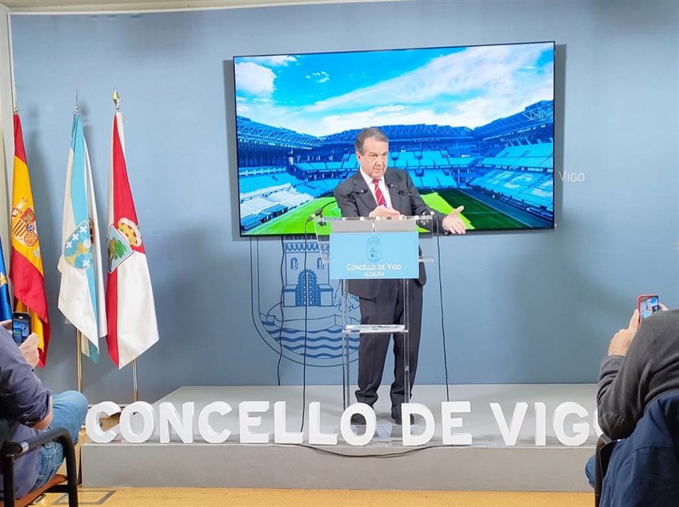 Abel Caballero, alcalde de Vigo, en rueda de prensa, a 27 de marzo de 2025