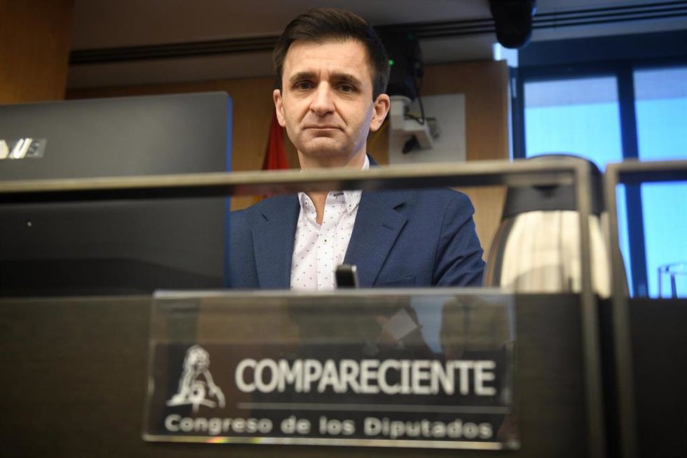 El presidente del Consejo de Administración de la Corporación RTVE, José Pablo López, comparece ante la Comisión Mixta de Control Parlamentario de la Corporación RTVE y sus Sociedades, en el Congreso de los Diputados, a 27 de marzo de 2025, en Madrid (E