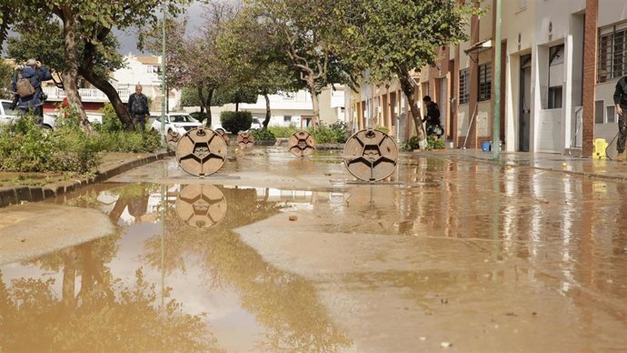 Inundaciones en el distritito de Campanillas en una imagen de archivo 
