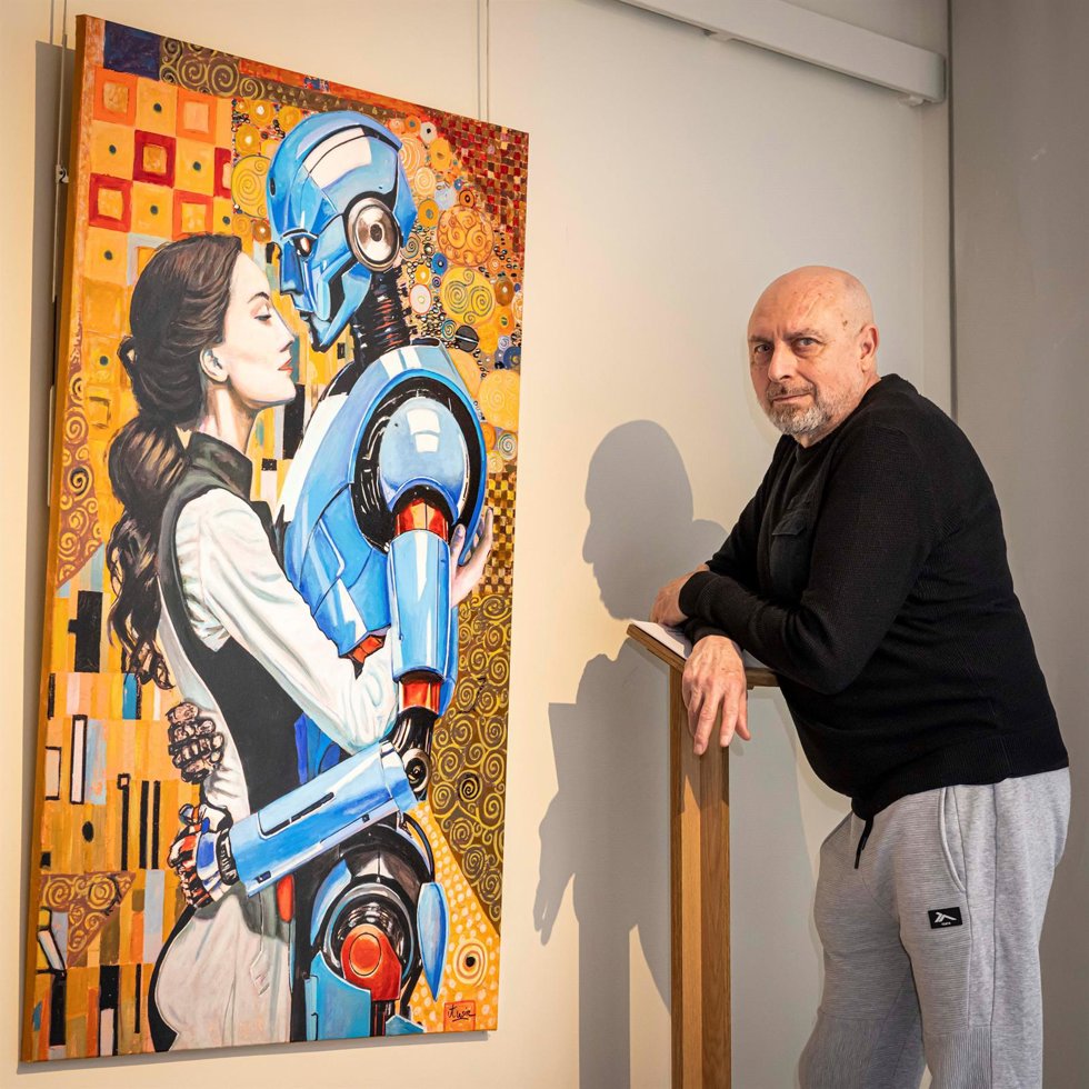 Pintor con discapacidad visual José Valcárcel Ausín muestra en Madrid la exposición 'Búsqueda'