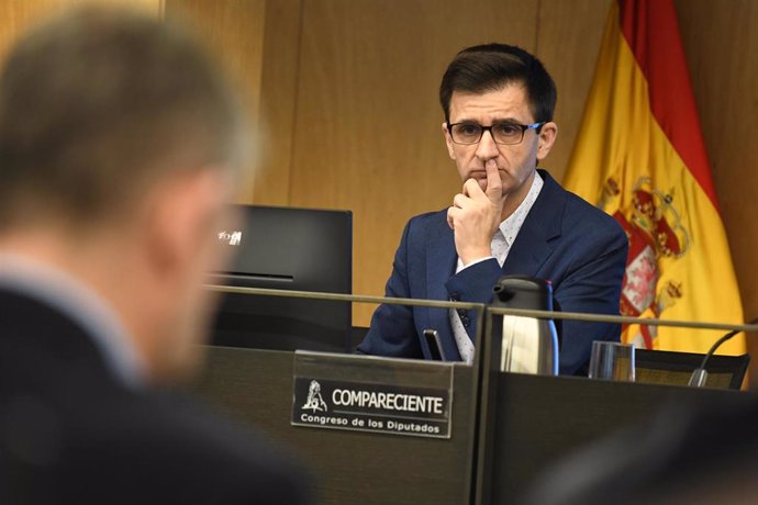 El presidente del Consejo de Administración de la Corporación RTVE, José Pablo López, comparece ante la Comisión Mixta de Control Parlamentario de la Corporación RTVE y sus Sociedades, en el Congreso de los Diputados, a 27 de marzo de 2025, en Madrid (Esp