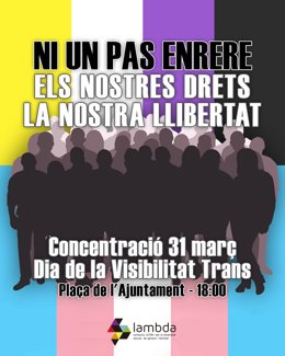 Lambda convoca una concentración el lunes 31 de marzo para denunciar los retrocesos en derechos trans