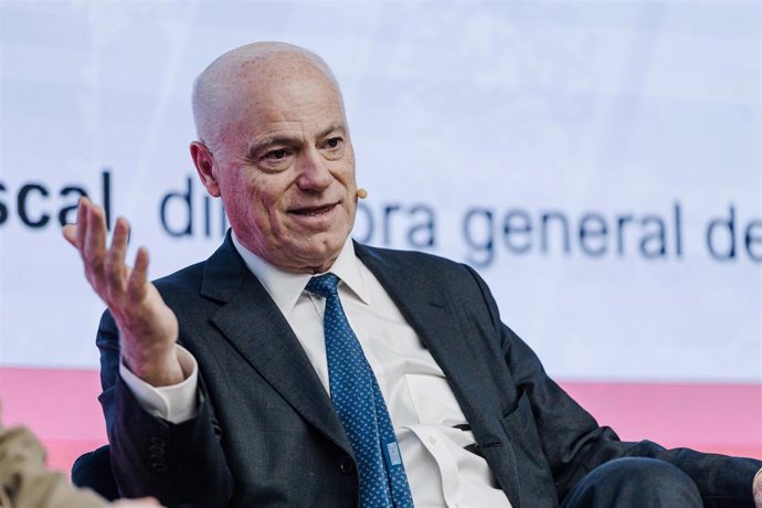 El presidente de la Autoridad Bancaria Europea (EBA), José Manuel Campa, durante el Encuentro Anual 2025 de FINRESP, en el Hotel El Beatriz, a 12 de marzo de 2025, en Madrid (España).