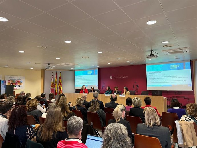Inauguración del 'Congreso Internacional de Derecho Colaborativo' que se celebra este jueves y viernes en la sede del Col·legi de l'Advocacia de Barcelona (ICAB)