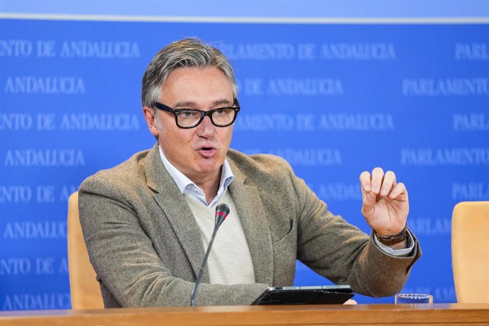 El portavoz del Grupo Parlamentario Vox, Manuel Gavira, este pasado miércoles