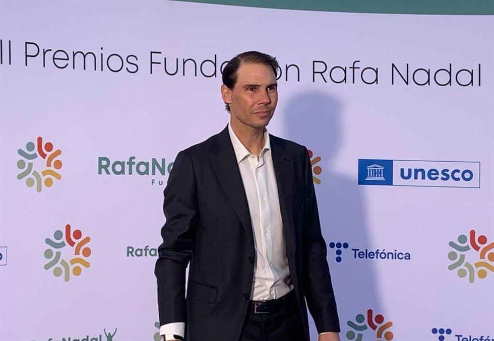 Rafael Nadal en el acto de entrega de los III Premios de la Fundación Rafa Nadal.