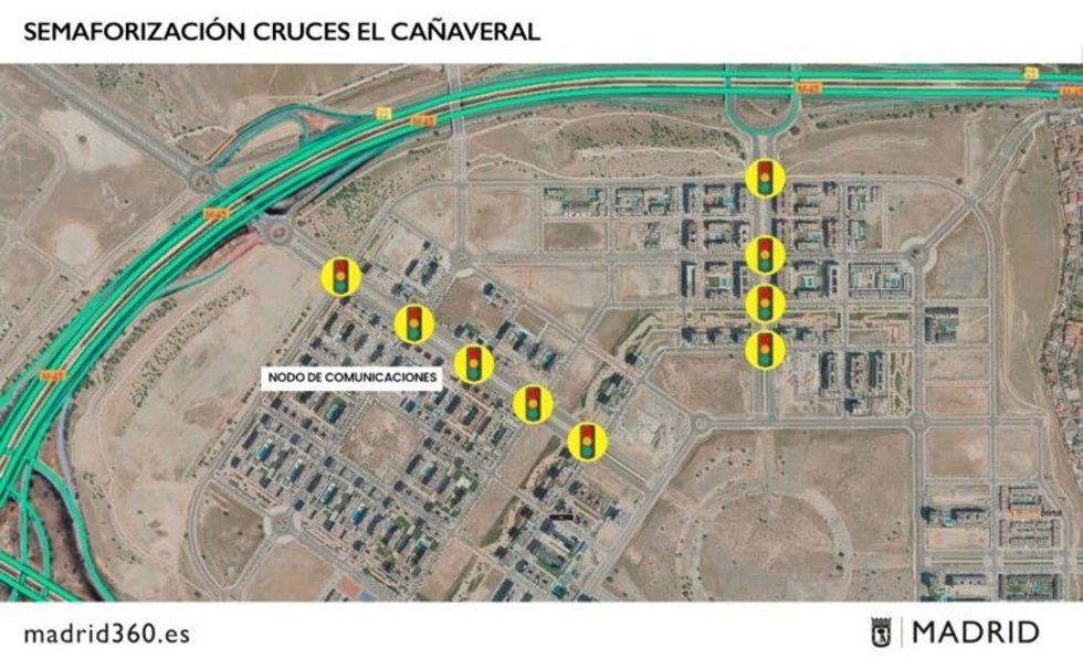 Semaforización cruces El Cañaveral.