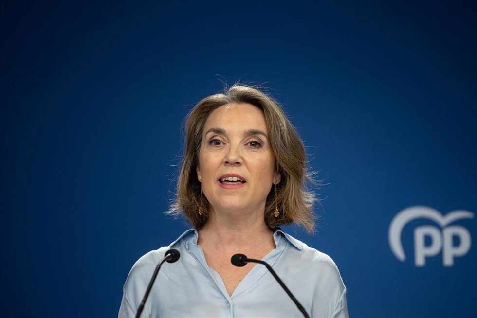 Archivo - La secretaria general del PP, Cuca Gamarra