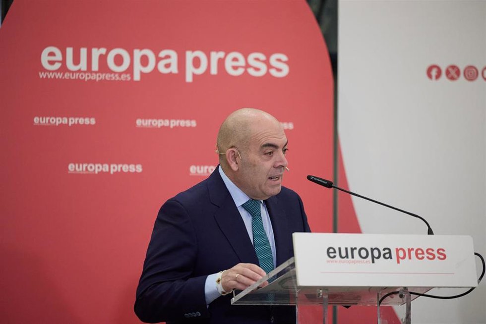 Archivo - El  vicepresidente de la CEOE y presidente de ATA, Lorenzo Amor, interviene durante un Encuentro Informativo de Europa Press en el Hotel InterContinental Madrid, a 4 de febrero de 2025, en Madrid (España)
