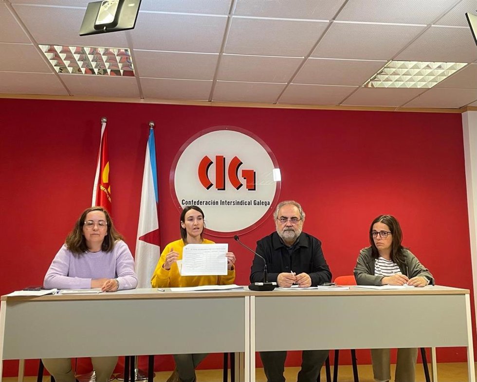 Archivo - Rueda de prensa de miembros de la ejecutiva de CIG-Saúde.