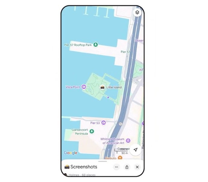 Novo recurso de captura de tela no Google Maps
