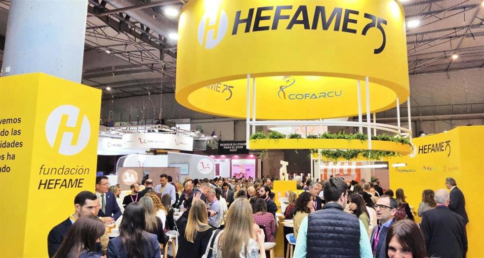 Estand de Hefame en la última edición de Infarma, celebrada en la Fira de Barcelona del 25 al 27 de marzo