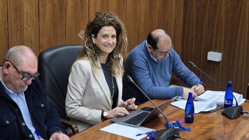 La alcaldesa de Archena en un momento de su intervención en el Pleno