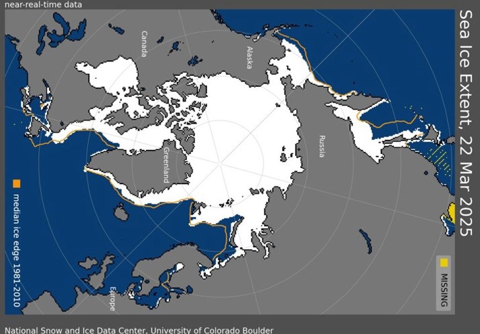 Extensión Máxima Del Hielo Marino En El Ártico En 2025