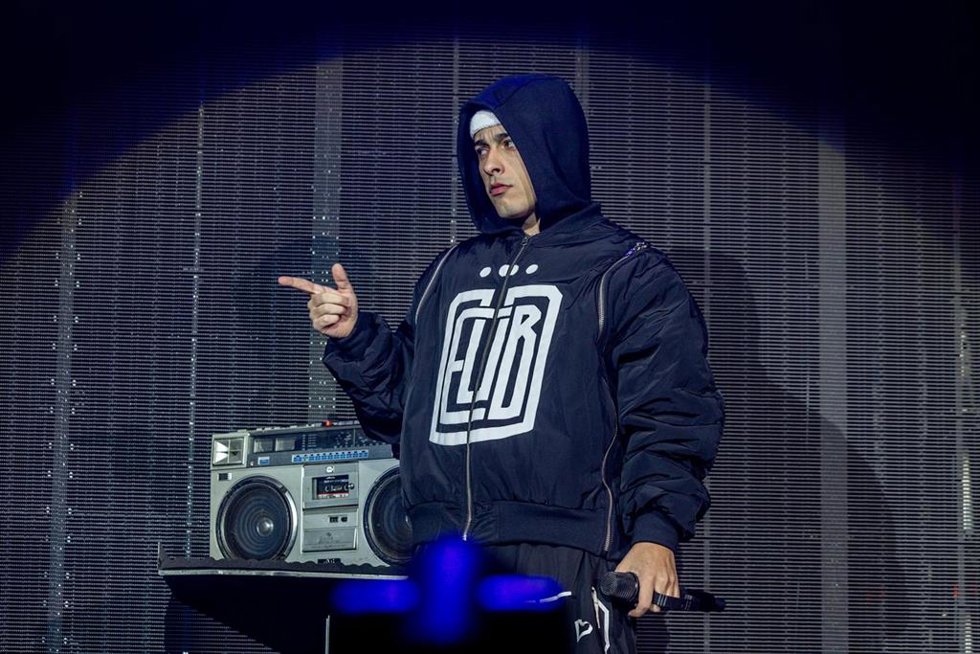 El cantante argentino Trueno durante su concierto en el Movistar Arena, a 13 de marzo de 2025, en Madrid (España).