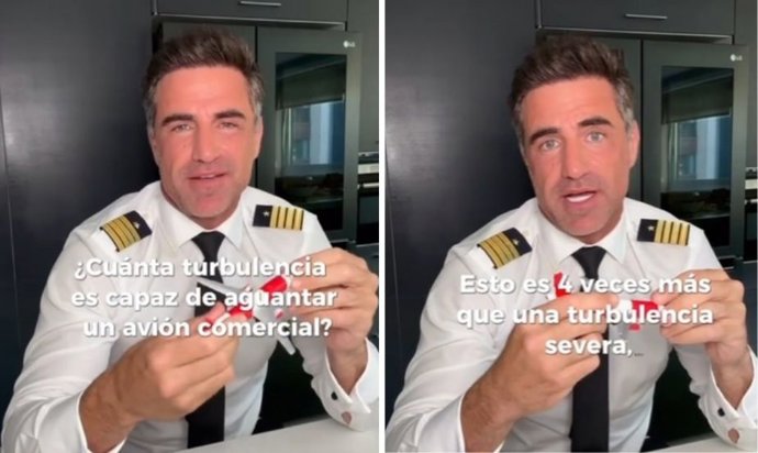 Captura de pantalla de un vídeo de Tik Tok del piloto @pericoduran .