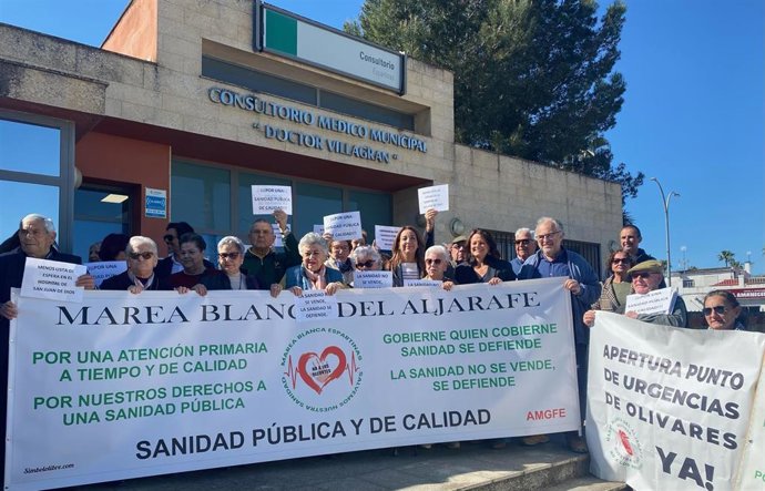 Protesta de Marea Blanca en Espartinas