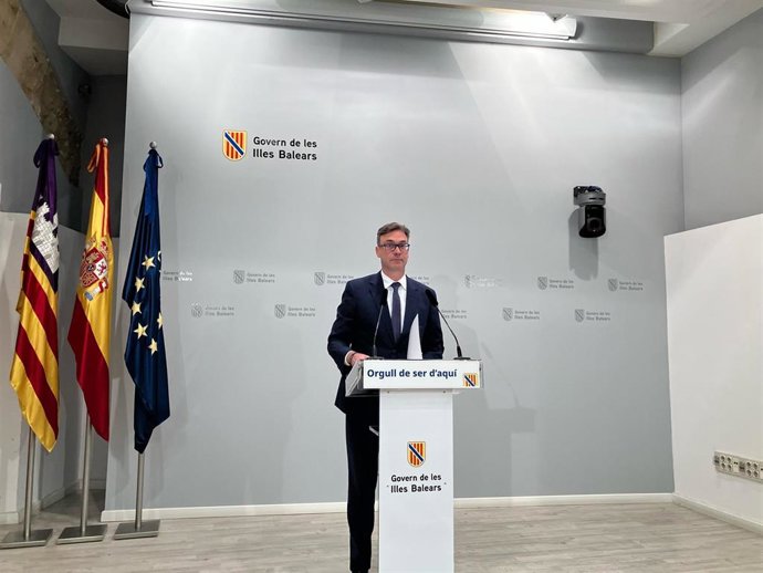 El portavoz del Govern, Antoni Costa, en la rueda de prensa posterior al Consell de Govern de este viernes.