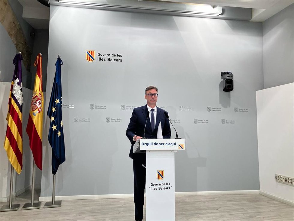 El portavoz del Govern, Antoni Costa, en la rueda de prensa posterior al Consell de Govern de este viernes.
