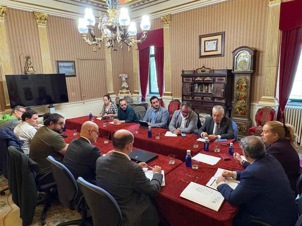 Un momento de la reunión.