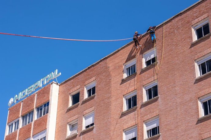 Imagen del simulacro en el Hospital de Jaén