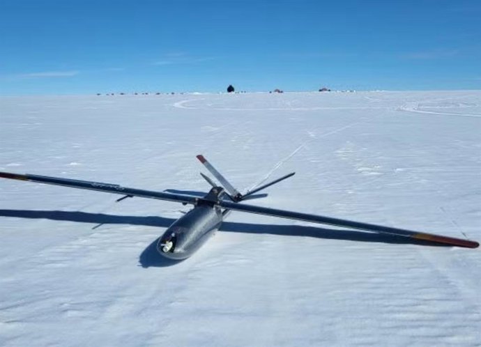 Drone usado para medir o vapor de água em alta altitude sobre a Groenlândia