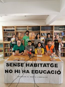 Representantes de las entidades impulsoras en rueda de prensa este viernes