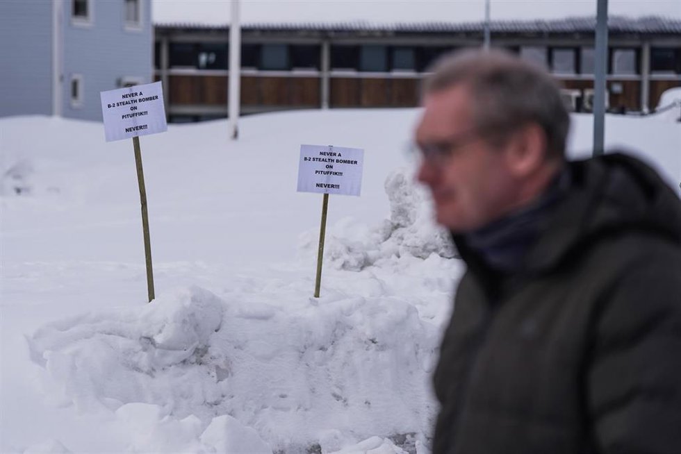 Imagen de archivo de protestas en Groenlandia contra la visita de JD Vance 