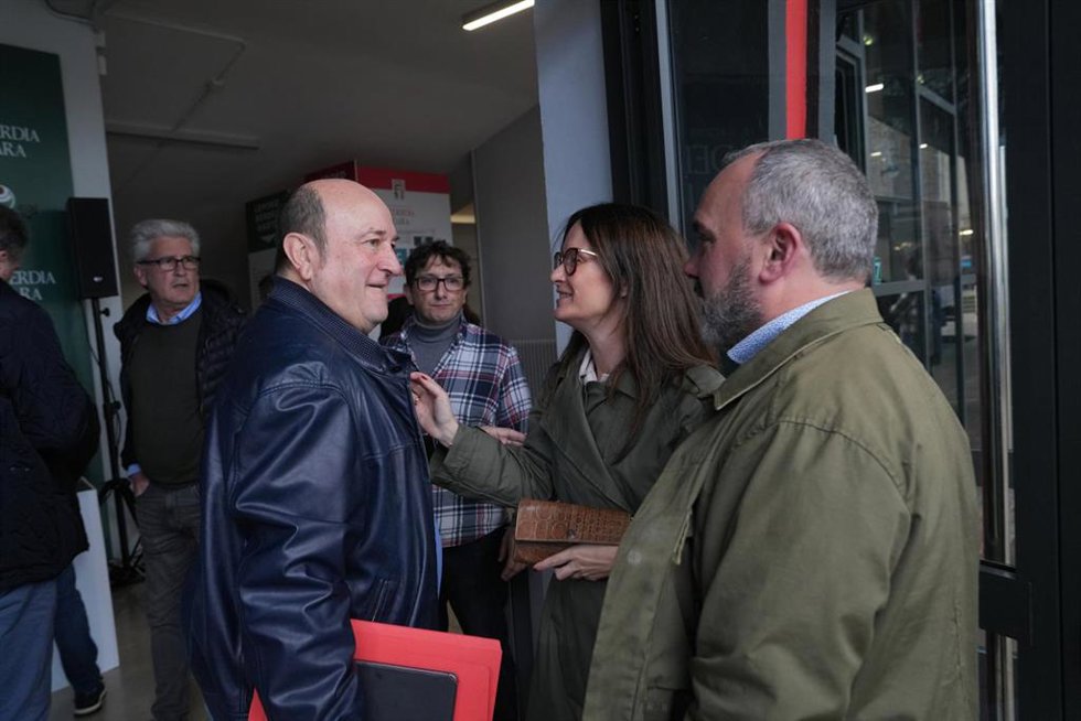 El presidente del EBB del PNV, Andoni Ortuzar, a su llegada a la IX Asamblea General del PNV en San Sebastián.