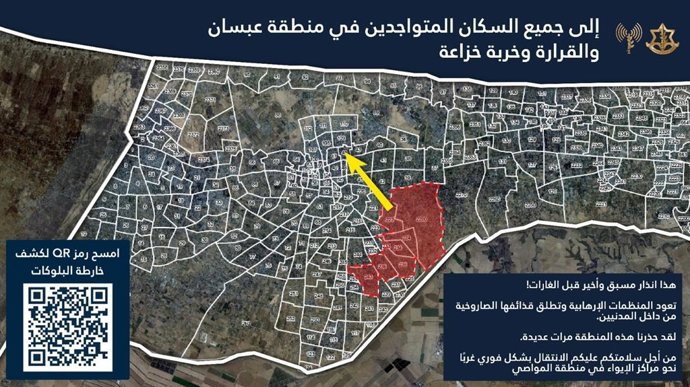 Evacuação forçada no sudeste de Gaza, em 29 de março de 2025