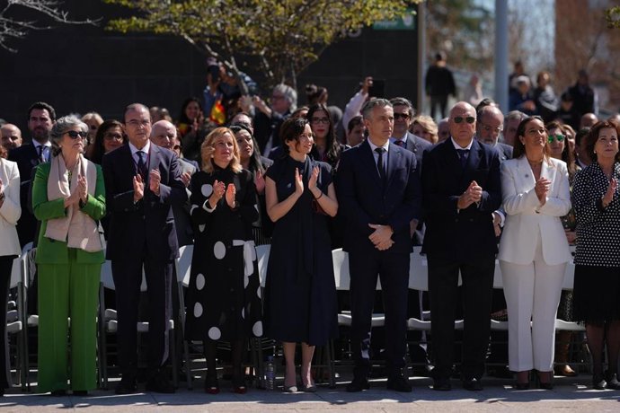 Isabel Díaz Ayuso, en la jura de bandera en Alcobendas