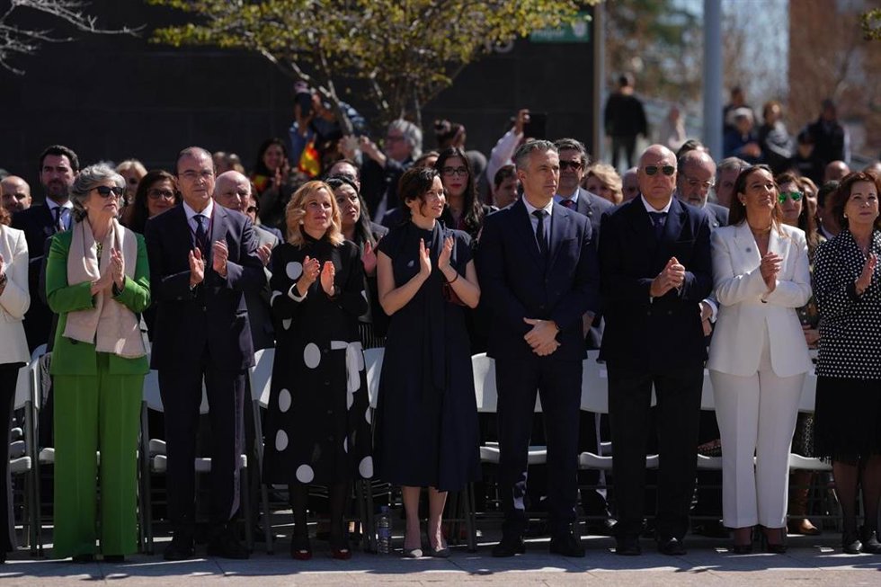 Isabel Díaz Ayuso, en la jura de bandera en Alcobendas