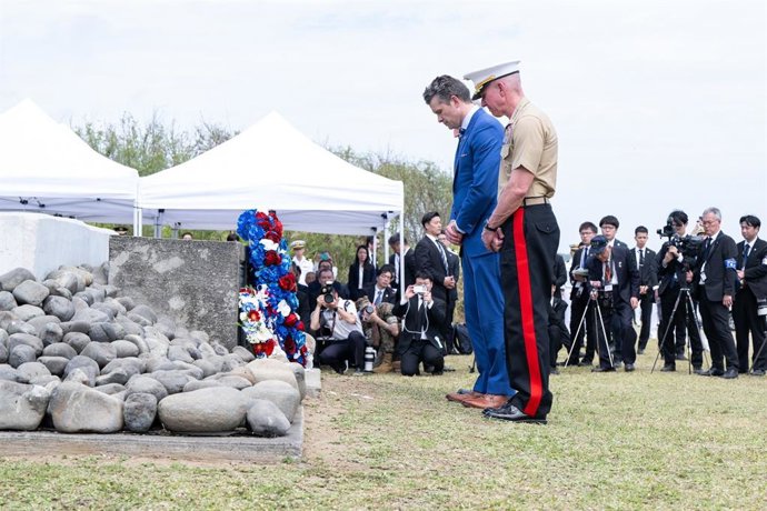 O Secretário de Defesa dos EUA, Pete Hegseth, comemora o 80º aniversário de Iwojima