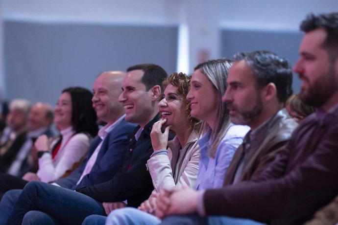 La vicepresidenta primera del Gobierno y ministra de Hacienda, María Jesús Montero, durante el congreso socialista en Jaén.