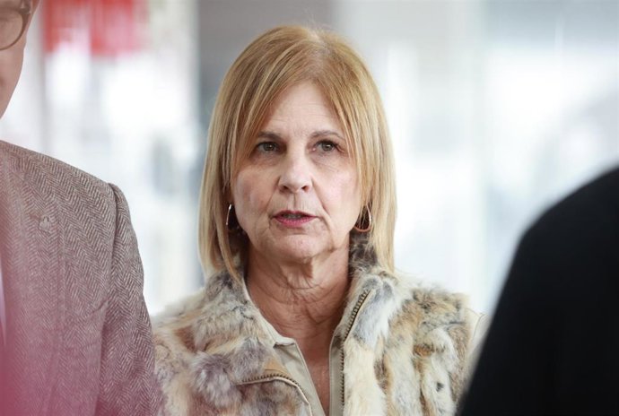 La alcaldesa de Jerez de la Frontera (Cádiz), María José García-Pelayo, atiende a los medios de comunicación. A 10 de marzo de 2025, en Jerez de la Frontera, Cádiz (Andalucía, España). Imagen de archivo.