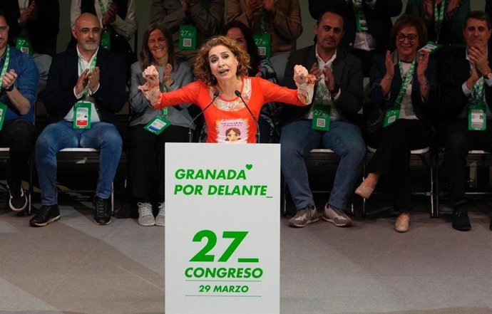 A secretária-geral do PSOE-A e primeira vice-presidente do governo, María Jesús Montero.