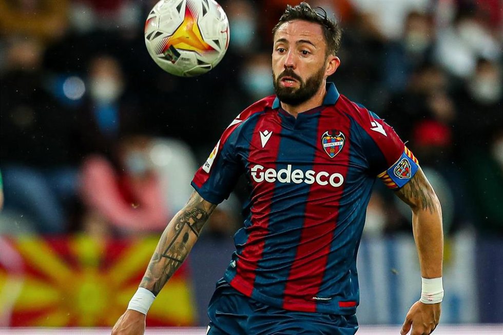 José Luis Morales, en un partido con el Levante UD.