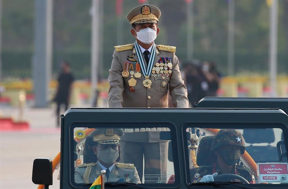 Archivo - El líder de la junta militar birmana, Min Aung Hlaing (archivo)