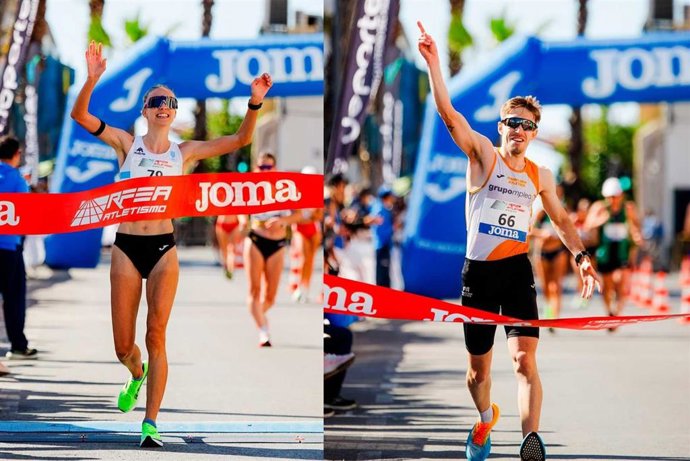 Álvaro López y Antía Chamosa, campeones de España de 20 kilómetros marcha
