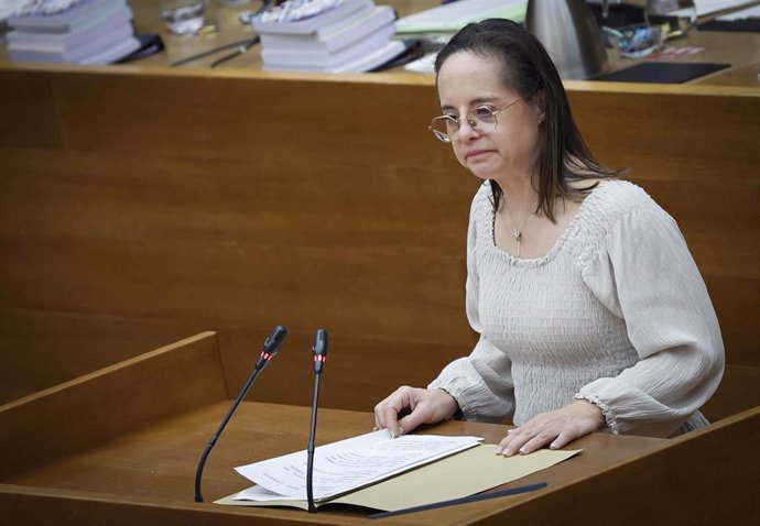 Archivo - La diputada popular en Les Corts, Mar Galcerán