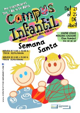 Cuatro centros cívicos de Santander ofrecen campus para escolares en las vacaciones de Semana Santa