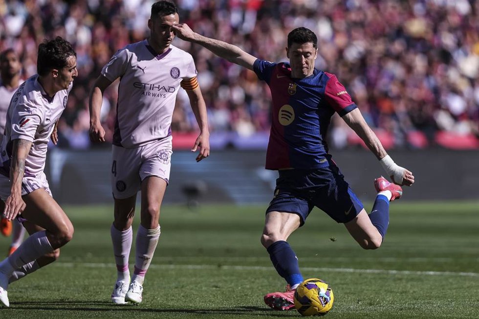 Robert Lewandowski en el FC Barcelona-Girona