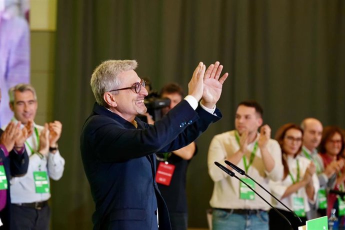 El secretario general del PSOE de Málaga, Josele Aguilar, en el congreso del PSOE de Málaga, 